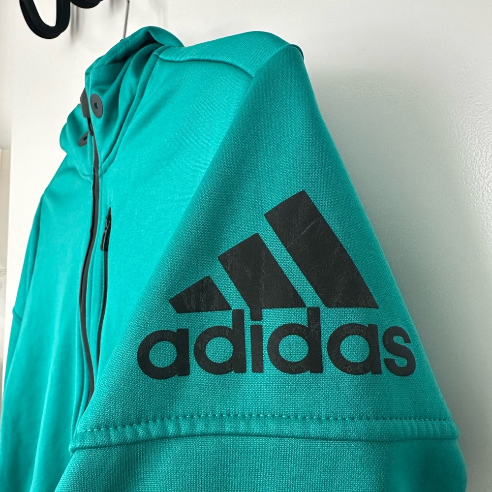 Adidas Turquoise Jacket with Black Logo